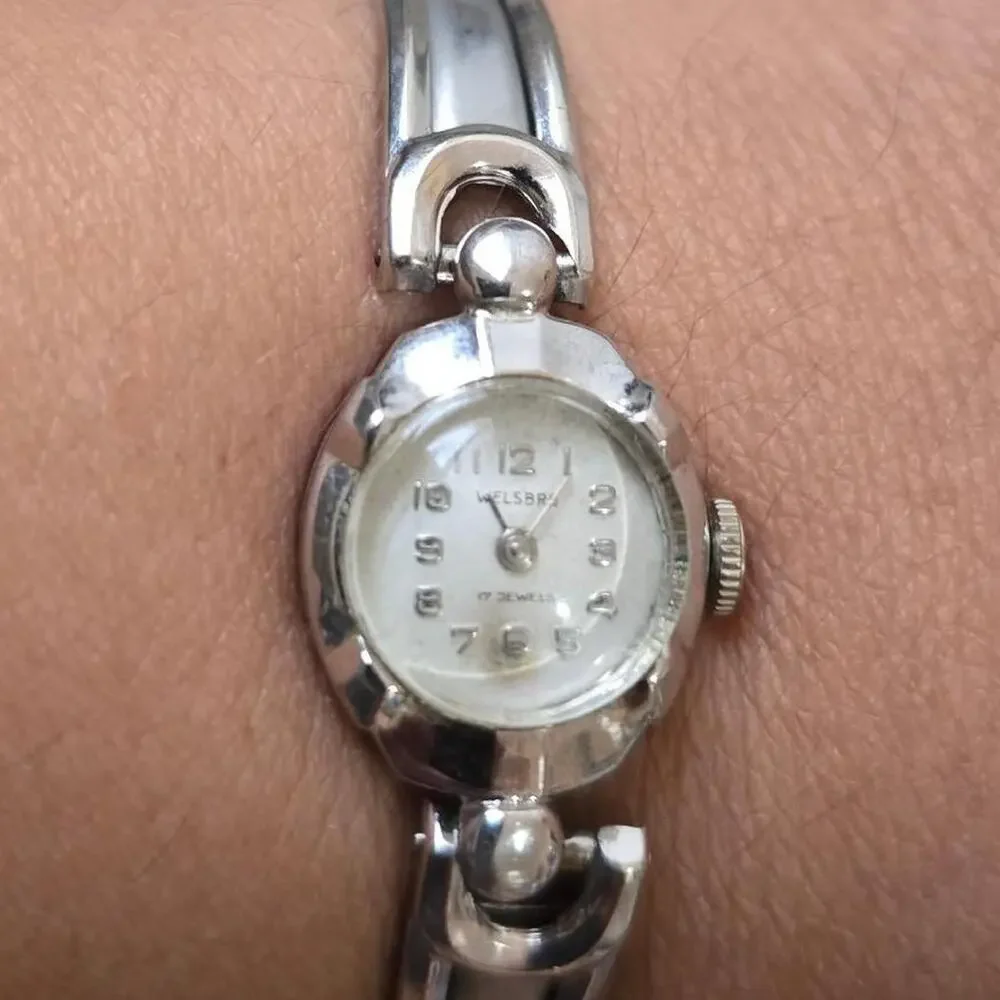 Vintage mid century Welsbro cocktail watch